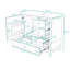 Meuble-lavabo en bois avec lavabo, 3 tiroirs et supports latéraux en bois-557548820