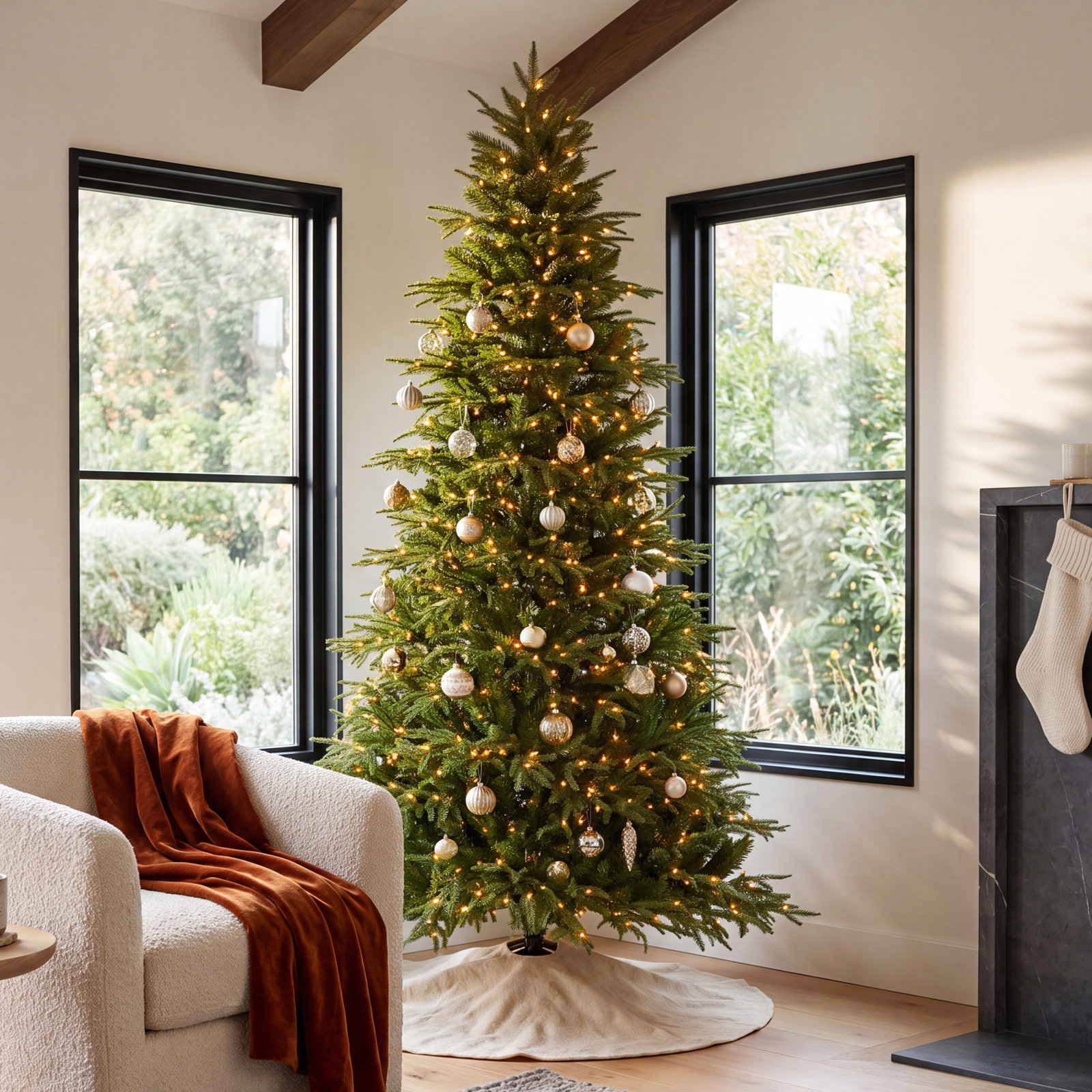 Pre-Lit Fir Christmas Tree, 90