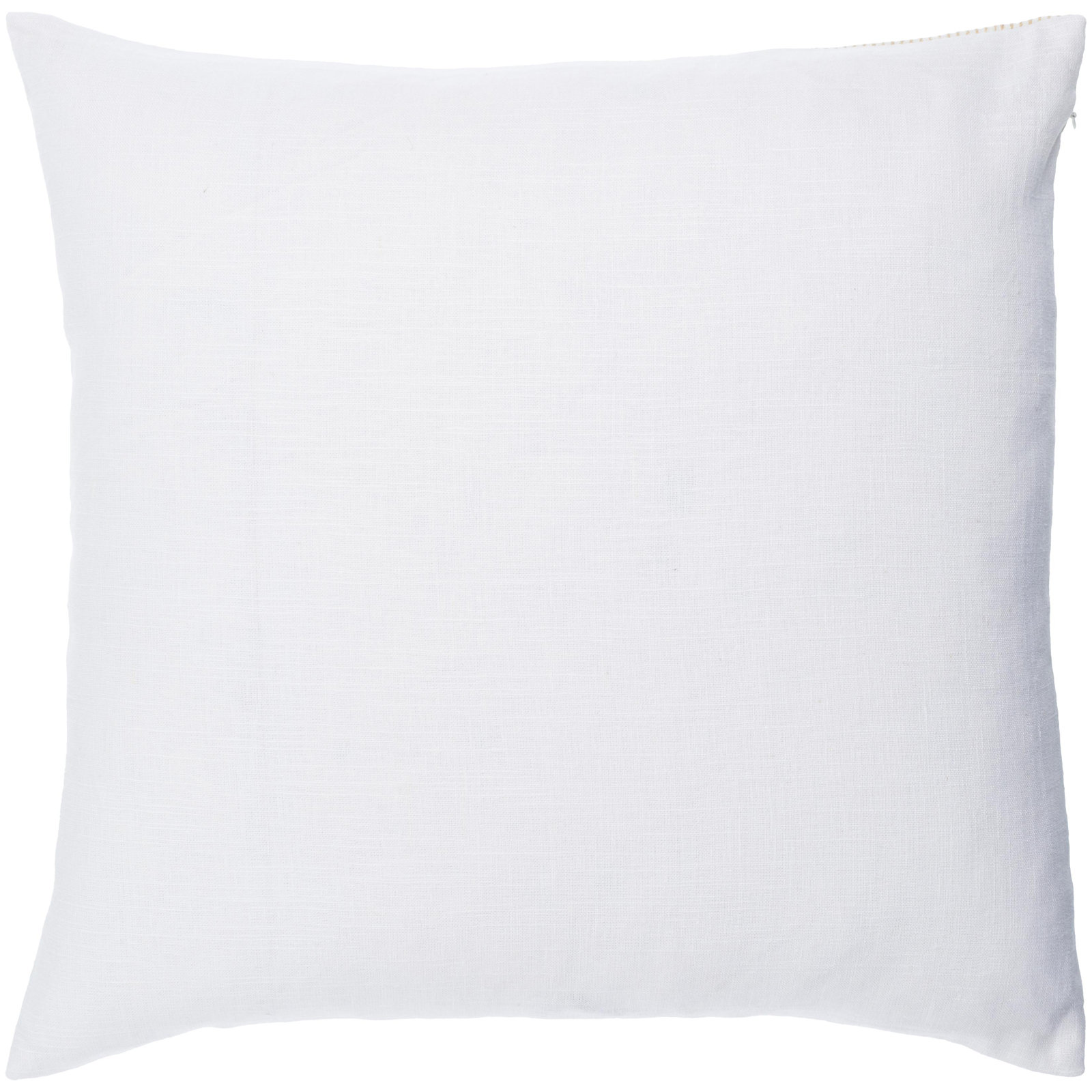 Vischer Striped Linen Throw Pillow, Light Beige, Polyester/Polyfill, 20" x 20"