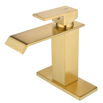 Single Hole Bathroom Faucet with Drain Assembly