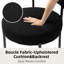 Ensemble de chaises de salle à manger rembourrées Boucle avec coussin large et dossier incurvé, noir-1037148053