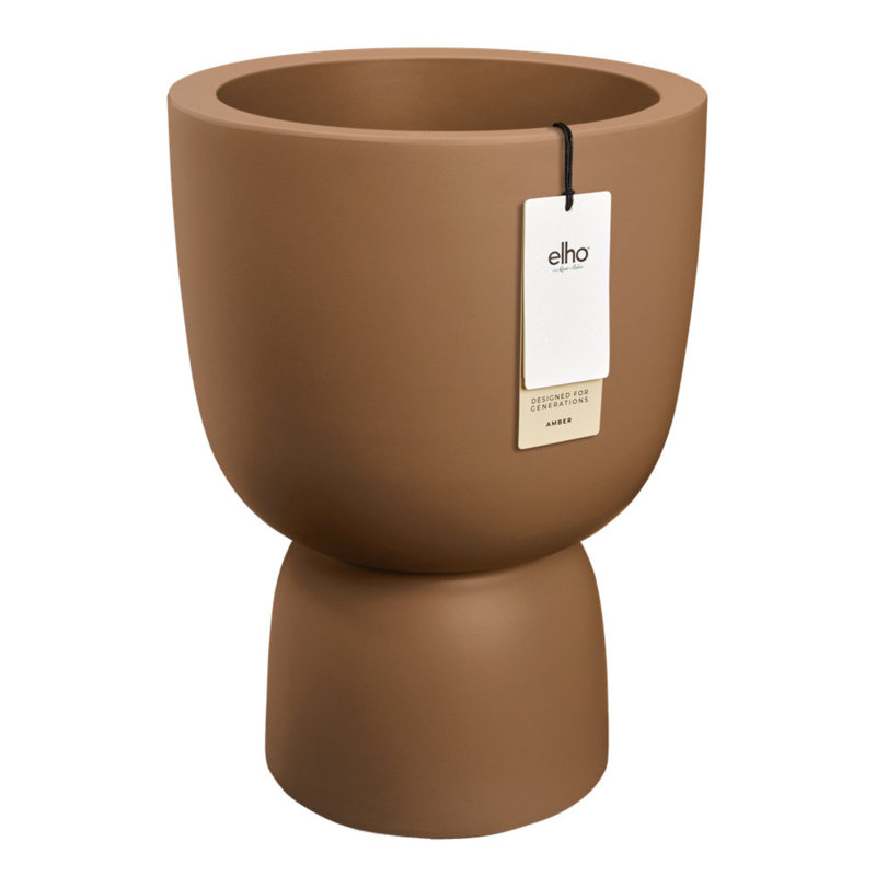 Elho Amber Coupe, 57.9cm H x 41.3cm W x 41.3cm D, Camel