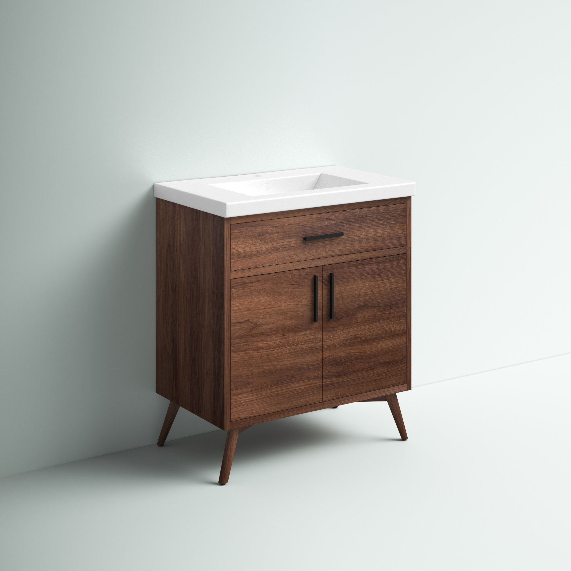 Binford 30'' Single Bathroom Vanity with Ceramic Top
