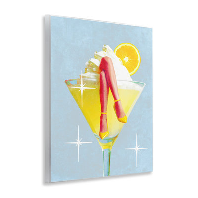 Plaque murale «Crossed Legs Drink», par Lil 'Rue