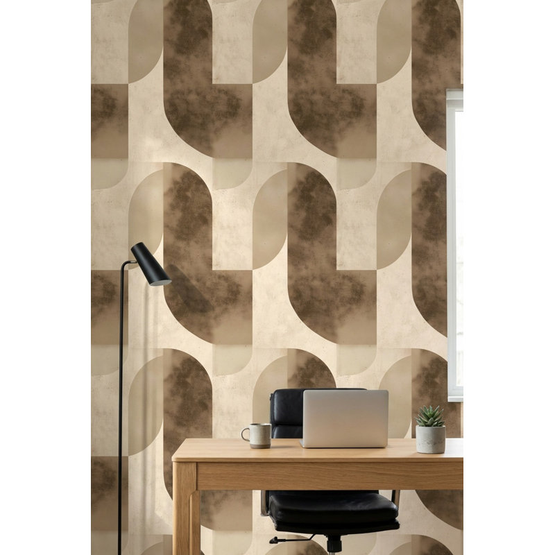 Papier peint moderne Mid Century, Peler et coller