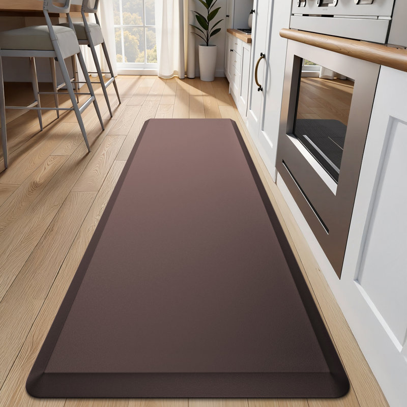 Anti-Fatigue Non-Skid Kitchen Mat, Runner 17" x 60", Brown