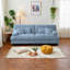 Canapé Cloud Couch 2 places - Canapé moelleux en chenille bleu avec coussins lombaires et coussins décoratifs pour un salon confortable-1031106608