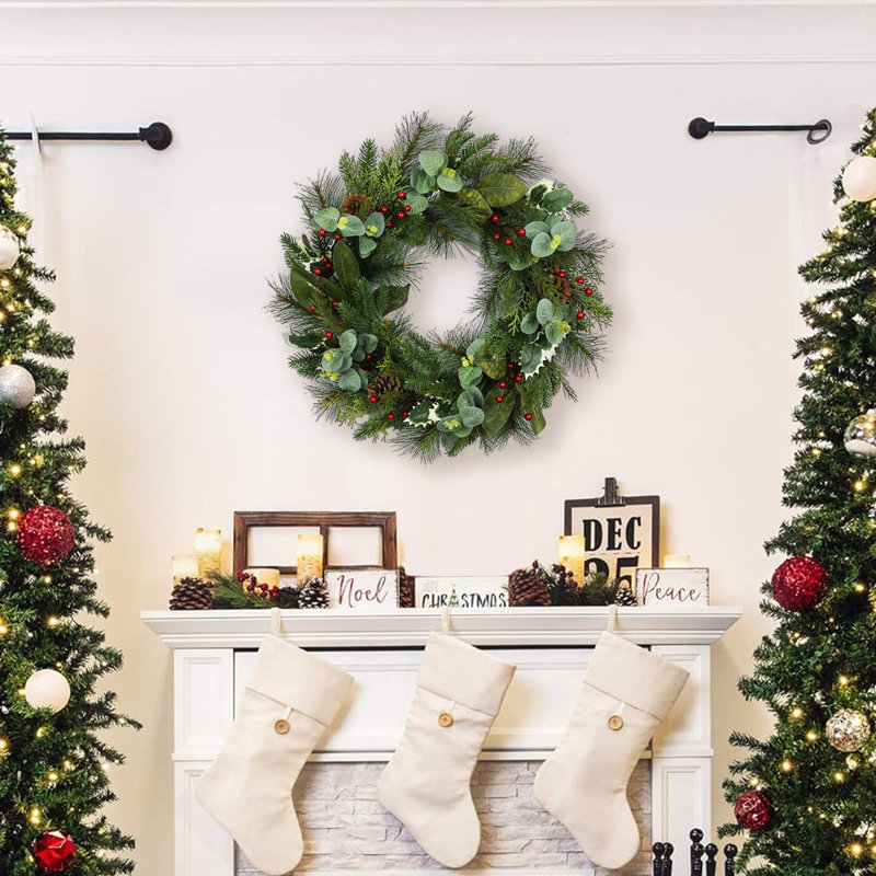 Handcrafted Faux Mixed Assortment 26'' Wreath
