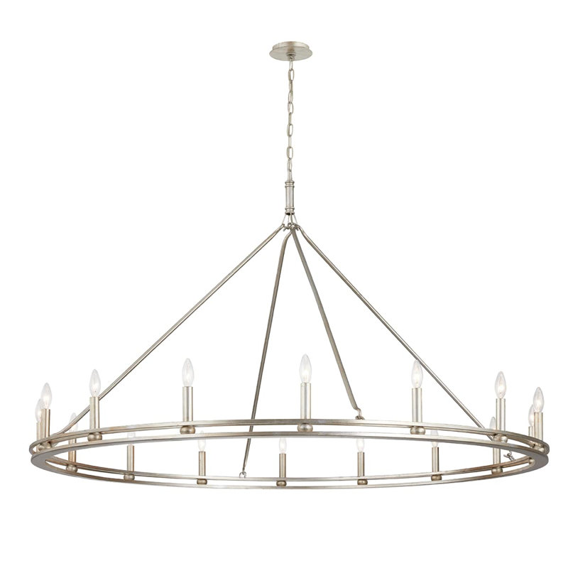 Sutton 16 Light Chandelier, Champagne Silver Leaf