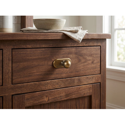 Traditional Mushroom Drawer Knob with Backplate