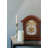 Roman Numeral Linden Solid Wood Atomic Tabletop Clock in Wood