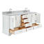 Meuble-lavabo double 72 po avec plateau Abita-93359371