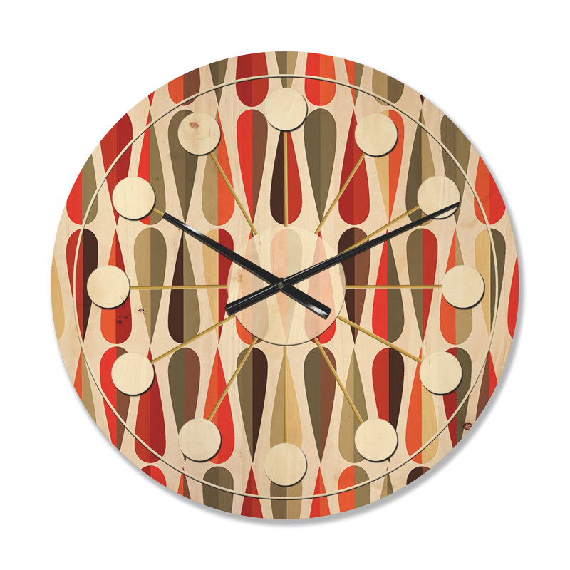 Horloge murale abstraite, Moyen