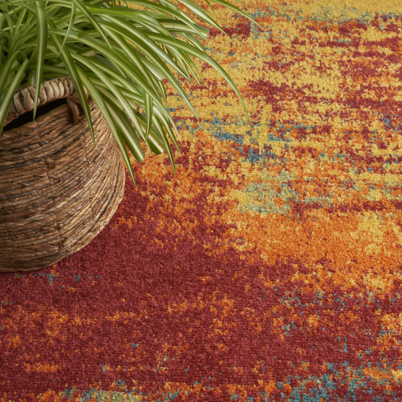 Nourison Essentials Flame Indoor/Outdoor Area Rug, Runner 2' x 6'
