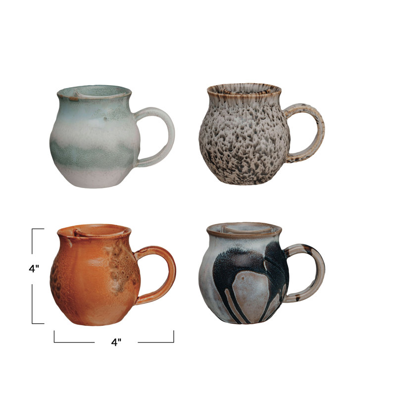 Artisanal Stoneware Mug With Integrated Teabag Holder