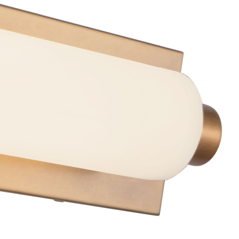 Charleston 24-in Black dimmable LED Bathroom Vanity Light, Antique Brass