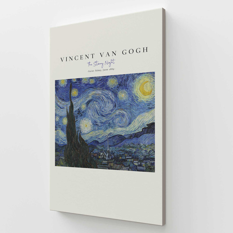 Van Gogh's The Starry Night v2, Stretched Canvas, 60" H x 40" W