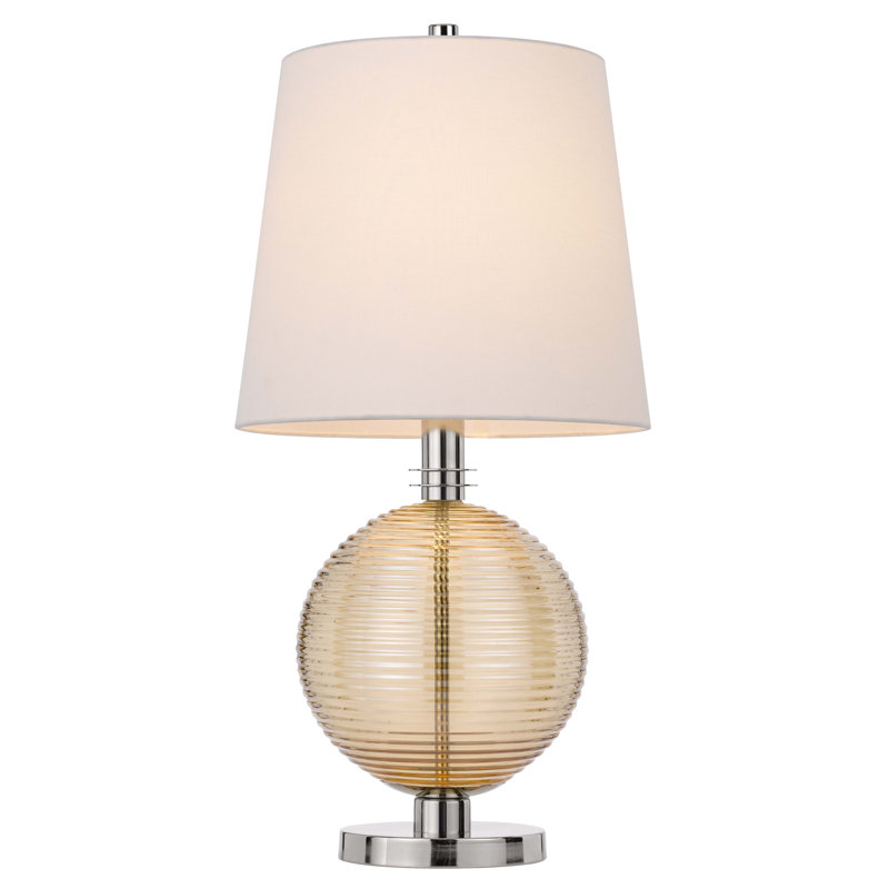 Lampe de table chromée / dorée Haghbarth 28 po