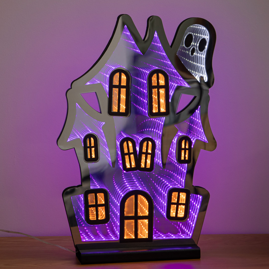 B&Q - 39Cm Light Up Halloween Haunted House Infinity Light Decoration With Leds - Image 6