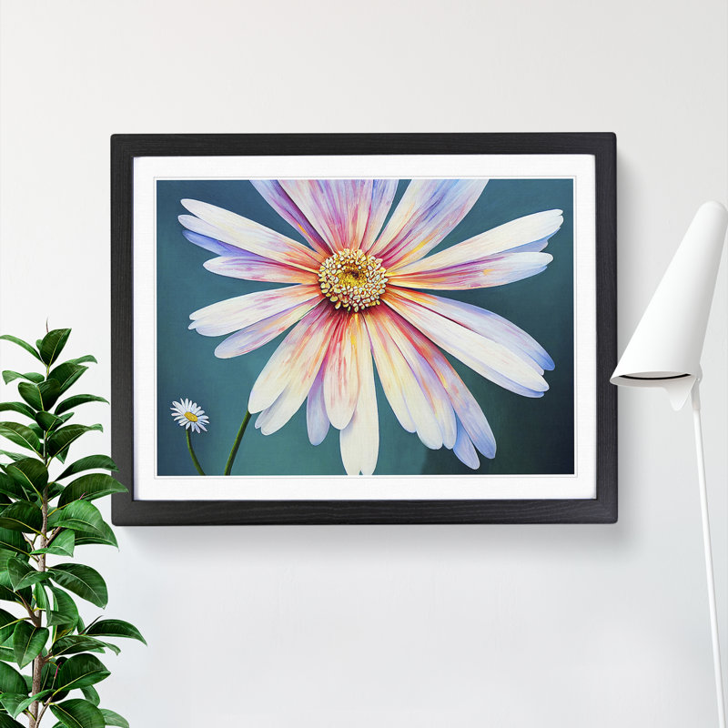 Daisy Flower Dreams - Framed Print, Black, 46cm H x 64cm W x 2cm D