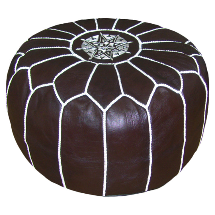 Cherise Moroccan Leather Pouf