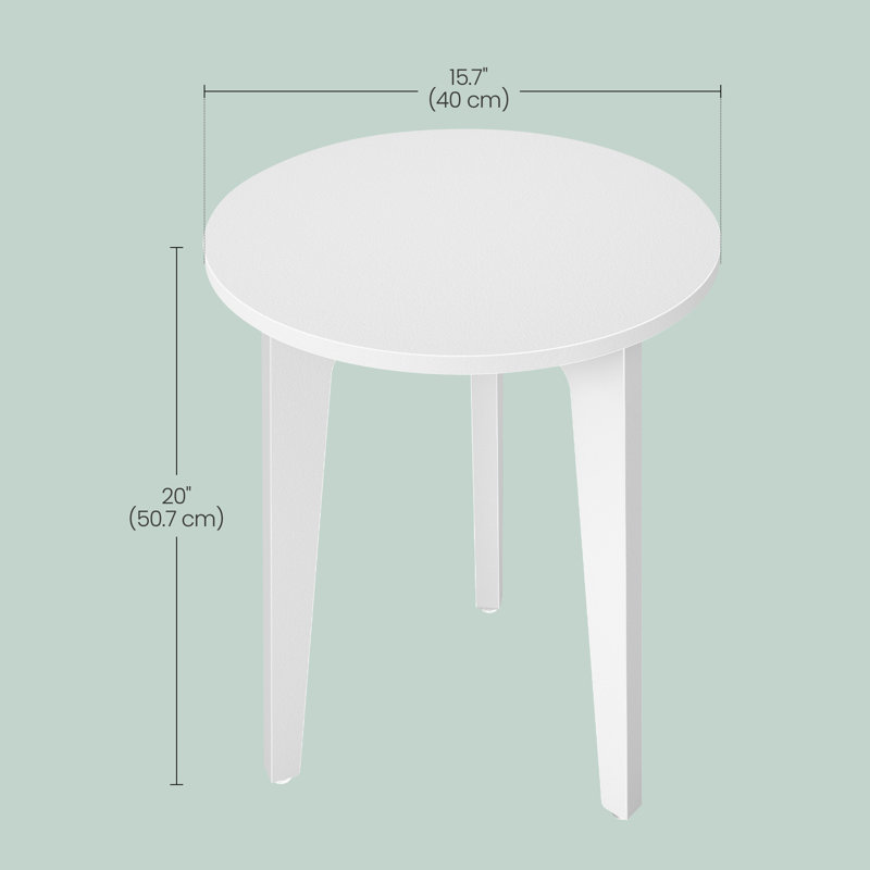 Table de bout ronde, Blanc