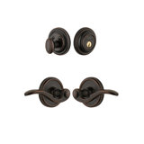 Complete Georgetown Entry Lever Set with Deadbolt