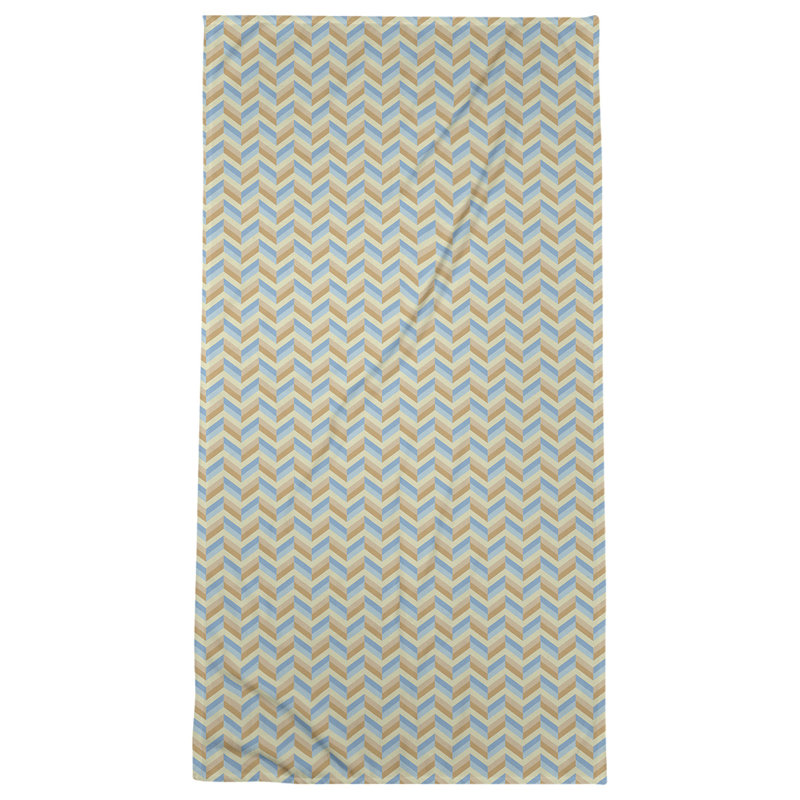 Katelyn Elizabeth Cotton Blend Beach Towel, Blue/Orange