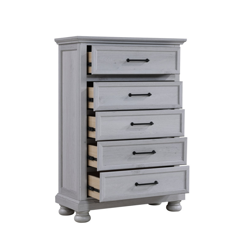 Warm Gray 5-Drawer Chest