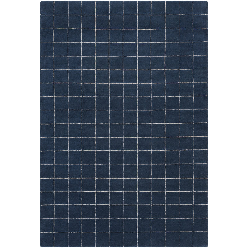 Mallory Blue Hand Tufted Area Rug, Rectangle 8' x 10'