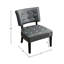 Fauteuil d'appoint capitonné en similicuir avec sièges surdimensionnés-1232284499
