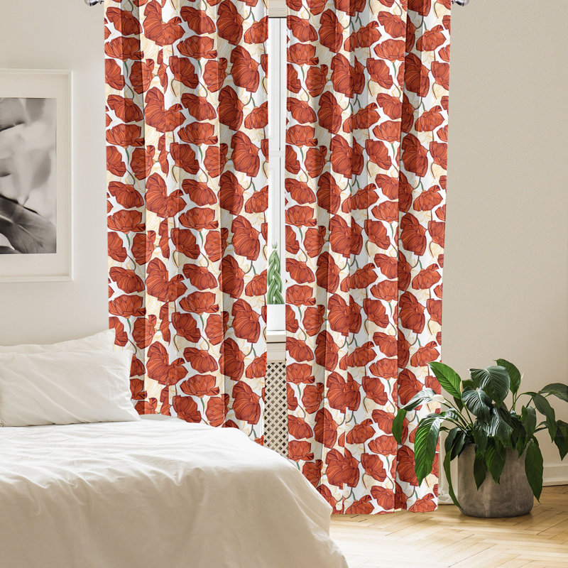 Rideaux 4 panneaux East Urban Home, L 56 po x L 63 po