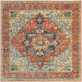 Oriental Area Rug in Rust