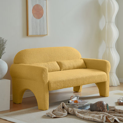 Modern Boucle Loveseat For Living Room