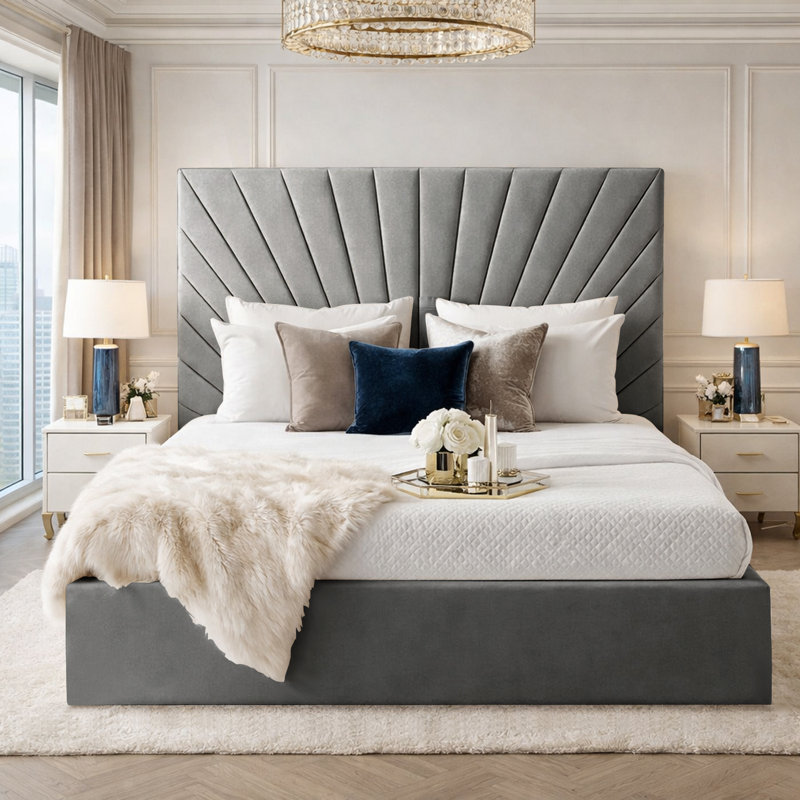 Bed, Super King (6'), Grey