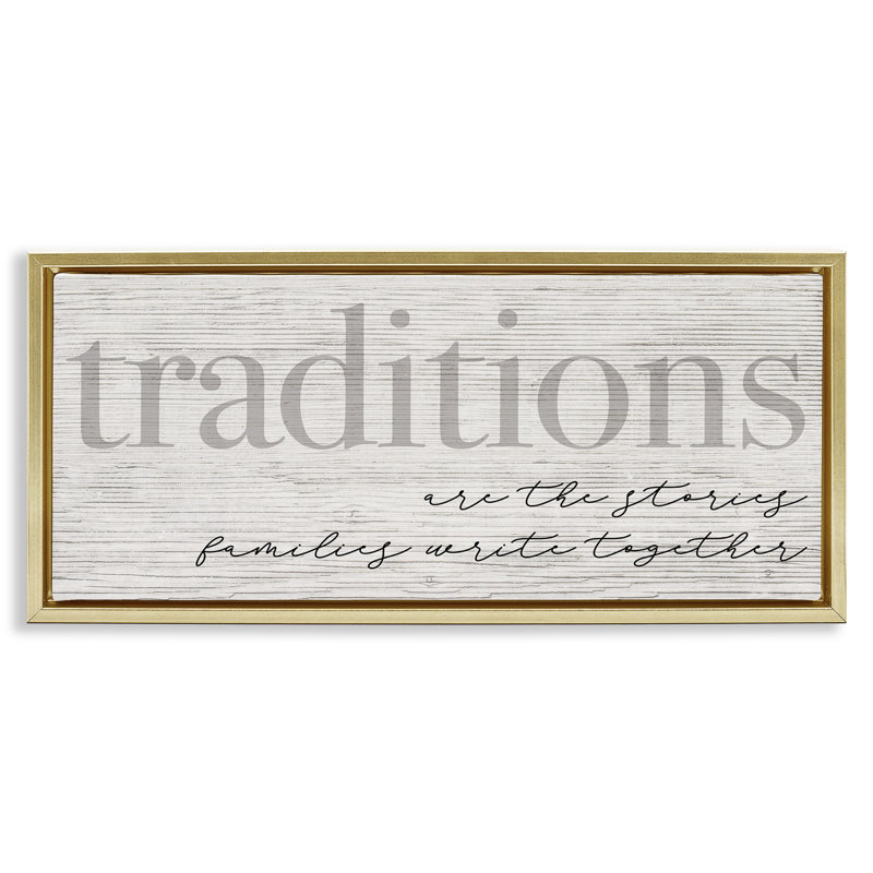 Family Traditions, Cadre flottant métallique doré, H 14 po x l 31 po