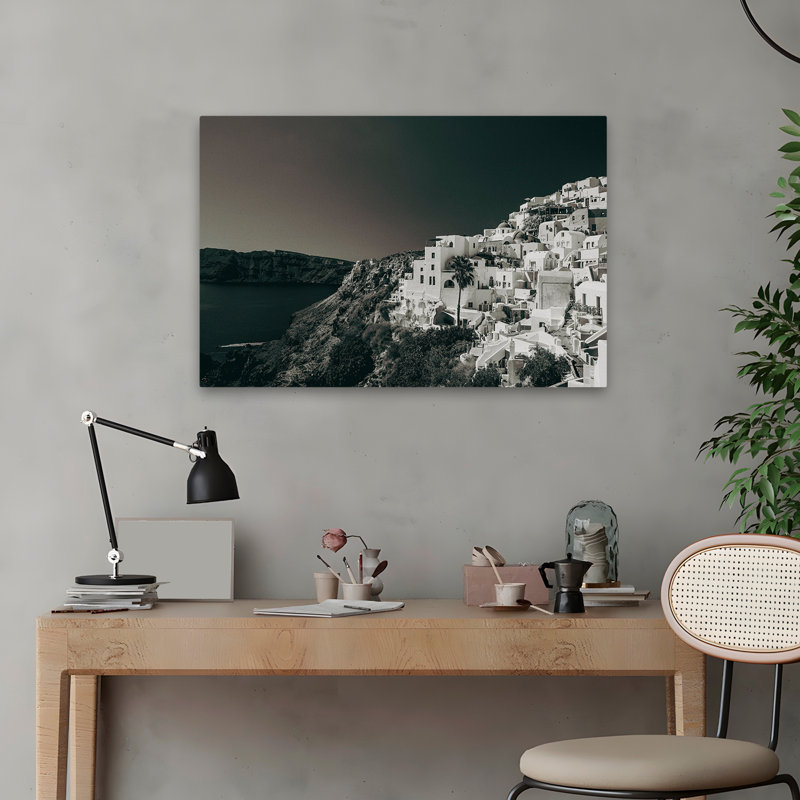 Town on a Hill, 16" H x 24" W