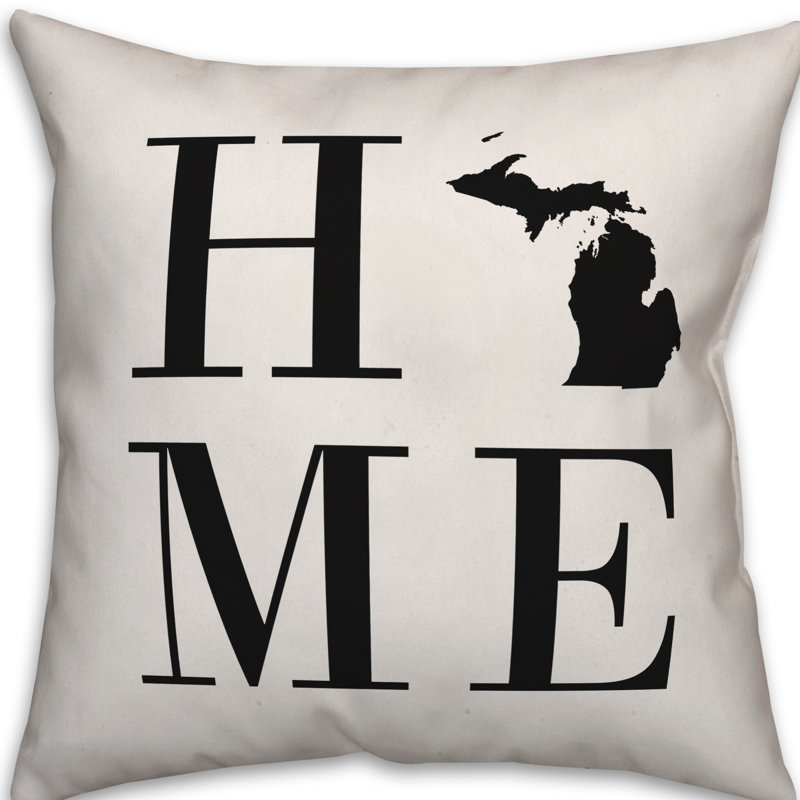 Alabama Outdoor Reversible Throw Pillow, Michigan