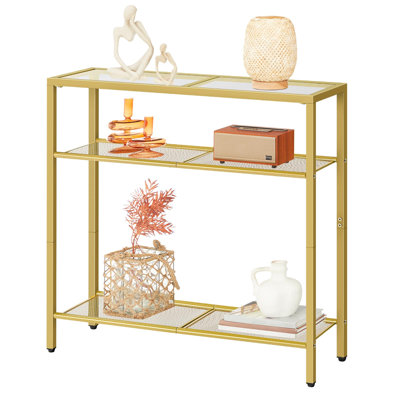 75cm Glass Top Console Table