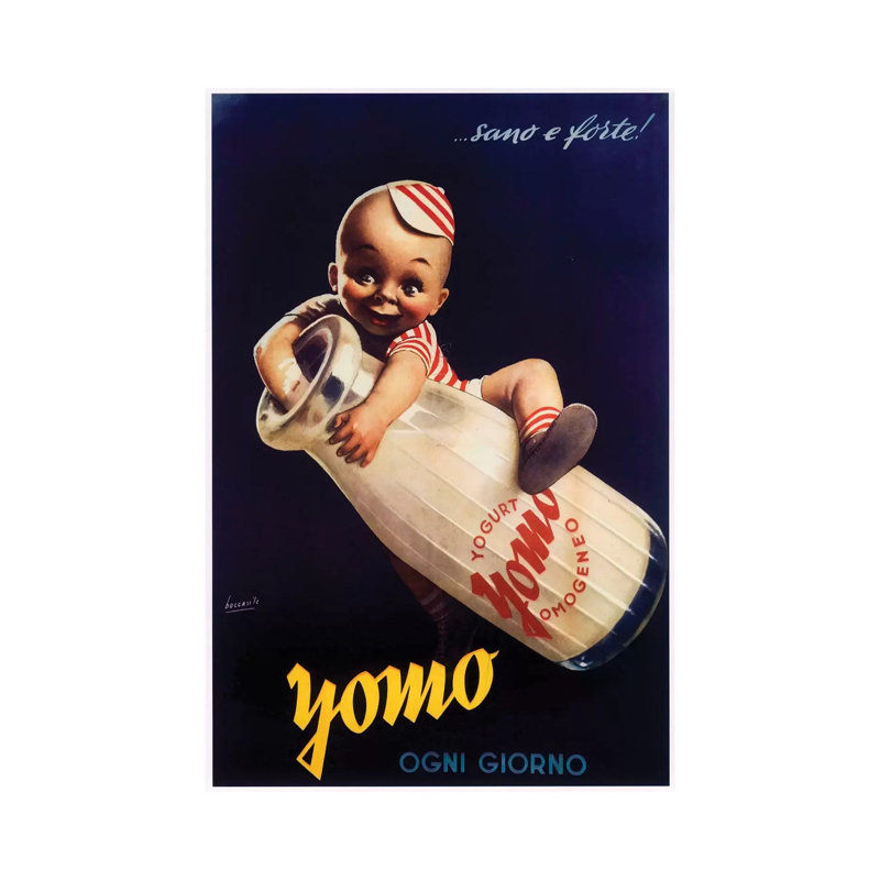 Yomo Yogurt 1 Piece Wrapped Canvas Wall Art, 20.32 cm H x 30.48 cm W