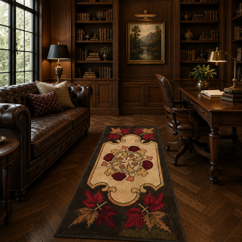 Hand Knotted Wool Floral Area Rug
