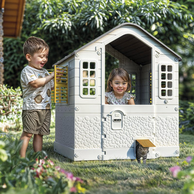 Dolu 109cm W x 95cm D Plastic Playhouse with Kitchen