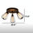Industrial Adjustable 3-Light Metal Semi-Flush Mount