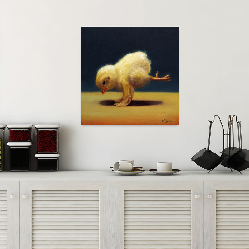 Art urbain contemporain avec oiseau, H 18 po x l 18 po