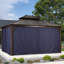 Tente de pavillon d'extérieur à toit rigide en métal 12 pi x 14 pi avec toit et abri de patio-122907393
