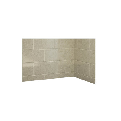 11x20 Tile SandStone Acrylic Alcove Shower System 60"W x 36"D x 96"H