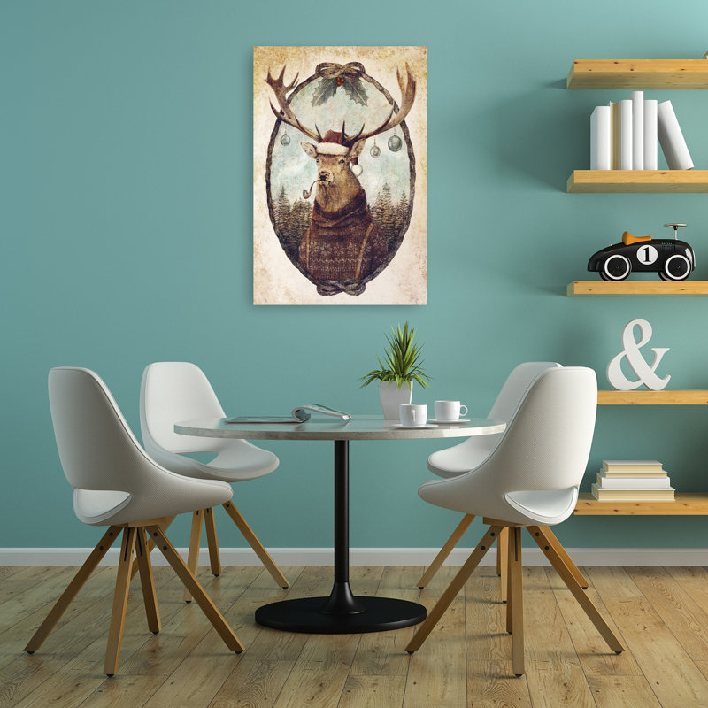 Reproduction d'art mural «Th pensing Wild Christmas», H 36 po x l 24 po