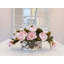 Arrangement de roses et de pivoines roses avec touche réelle - Arrangement floral de luxe