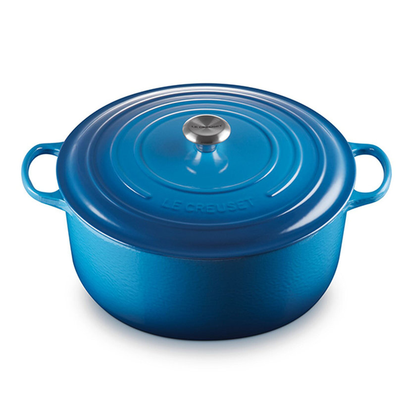Le Creuset Signature Enameled Cast Iron Round Dutch Oven with Lid, 13.25 quarts, Marseille