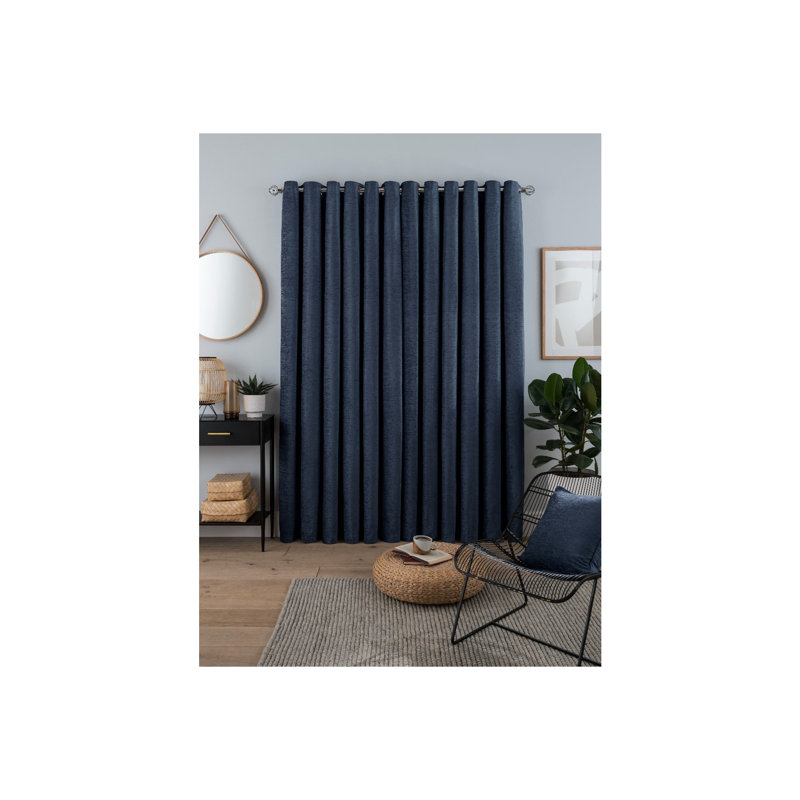 Avonell Room Darkening Curtain Panel Pair, 183 cm H x 117 cm W, Navy
